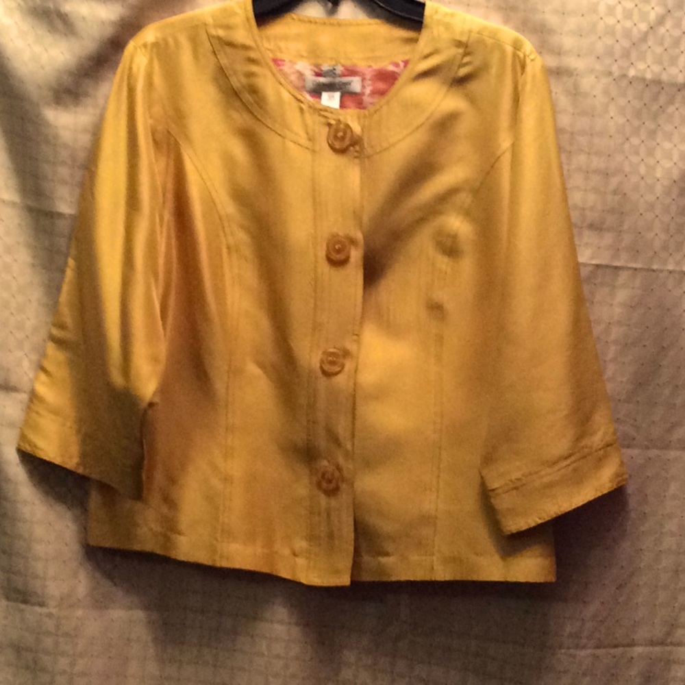 Gold Coldwater Creek Coat  3/4 Sleeves